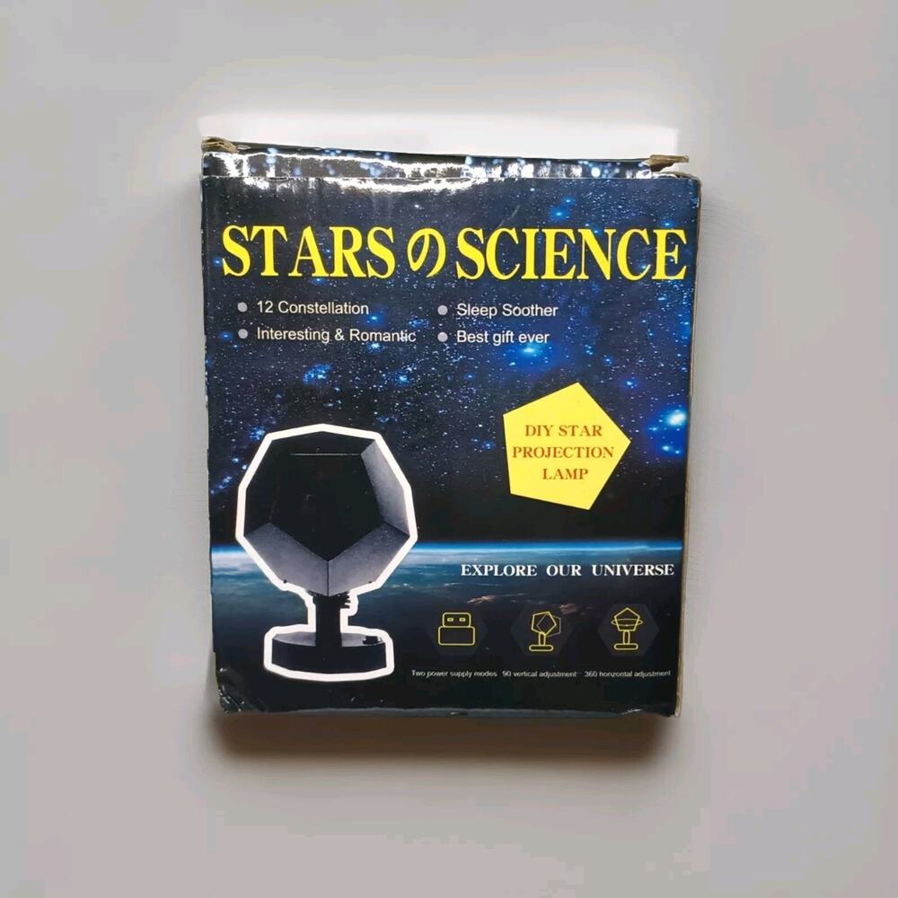 Stars of Science Cosmos DIY Star Projector Galaxy Night Light 12 Constellations